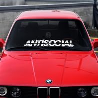 ANTISOCIAL car windshield banner