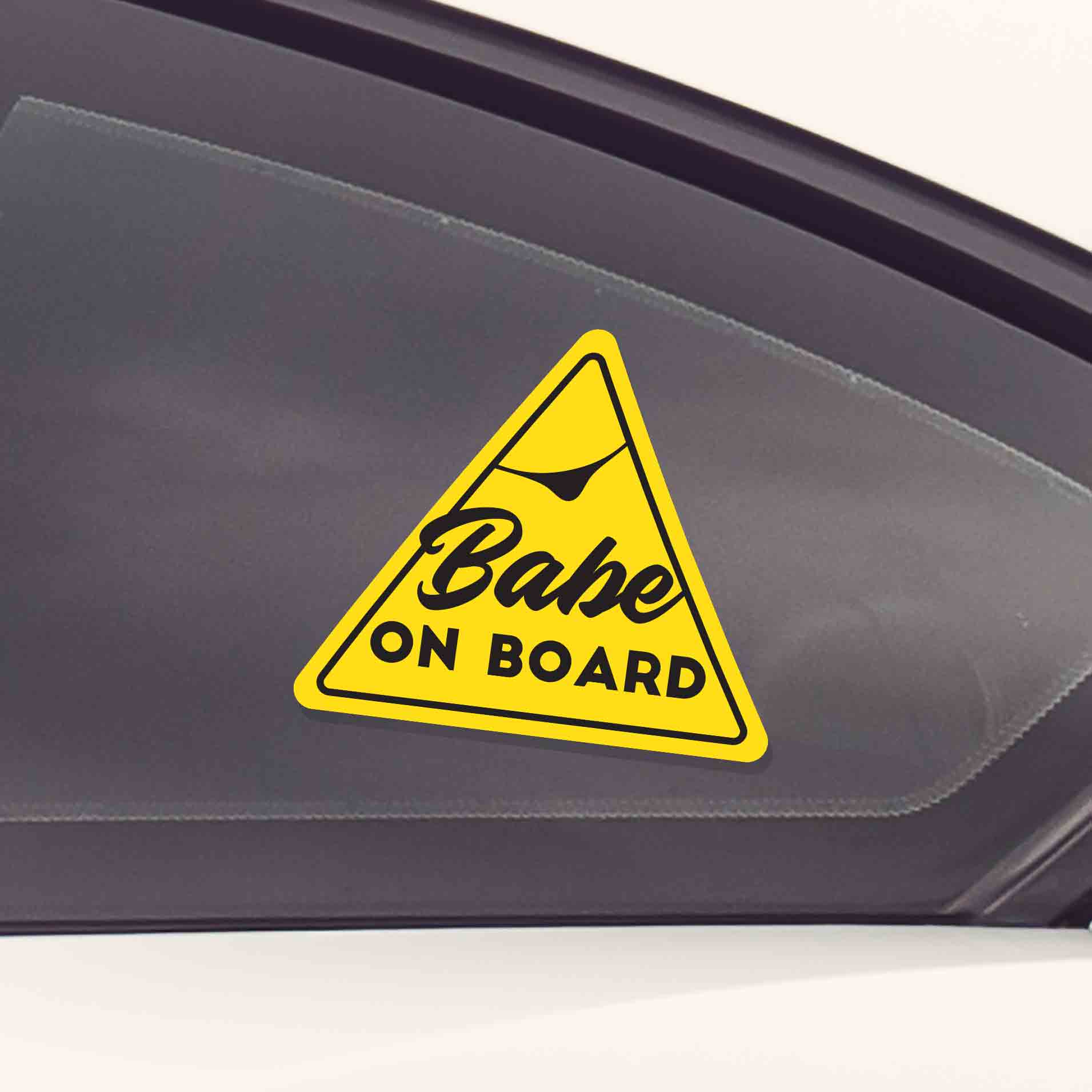 Babe on Board is a must-have sticker for cars or trucks with ladies on board.