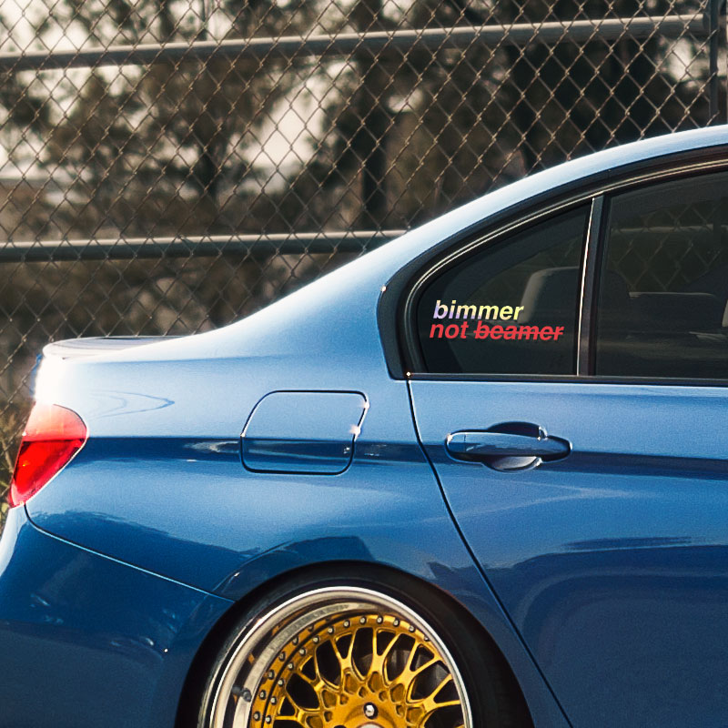 bimmer not beamer sticker