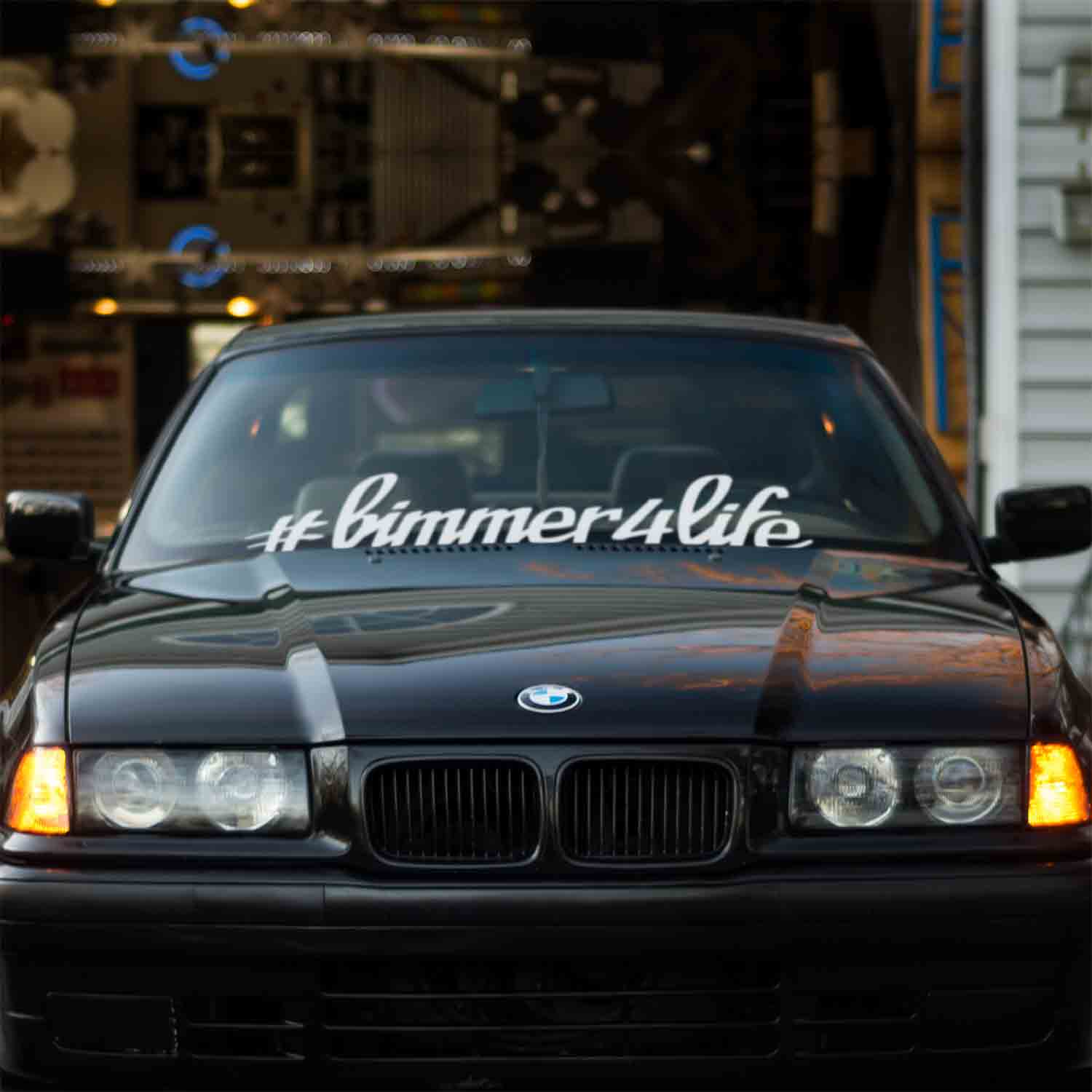 Bimmer For Life car windshield banner. Great for project or show BMW cars. Available in different colors. Banner comes with installation instructions.