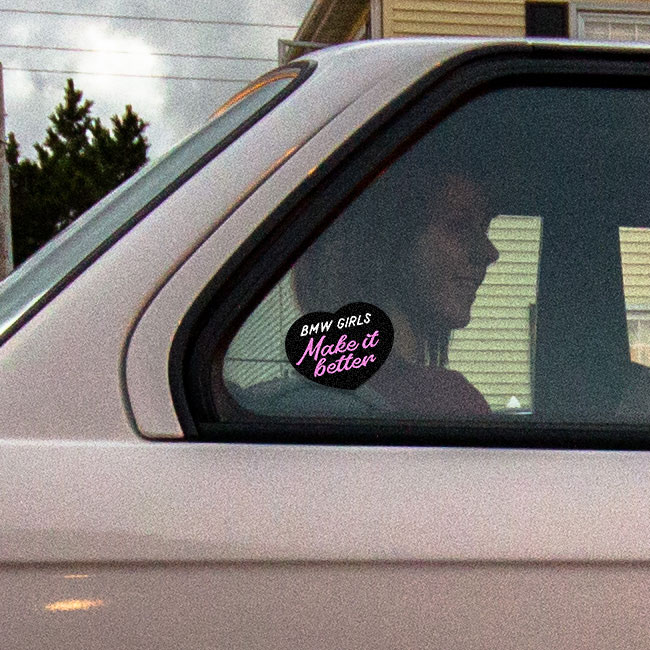 Vinyl sticker BMW girls make it better inverted