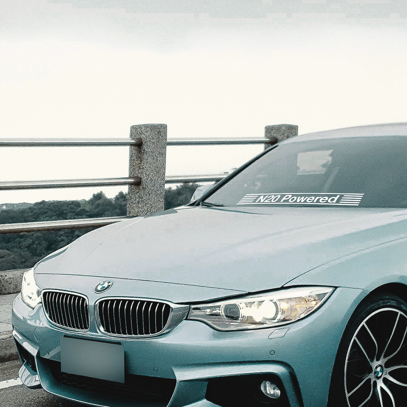 BMW Window Powered sticker for any engine