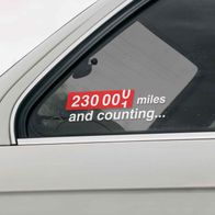 Custom mileage sticker