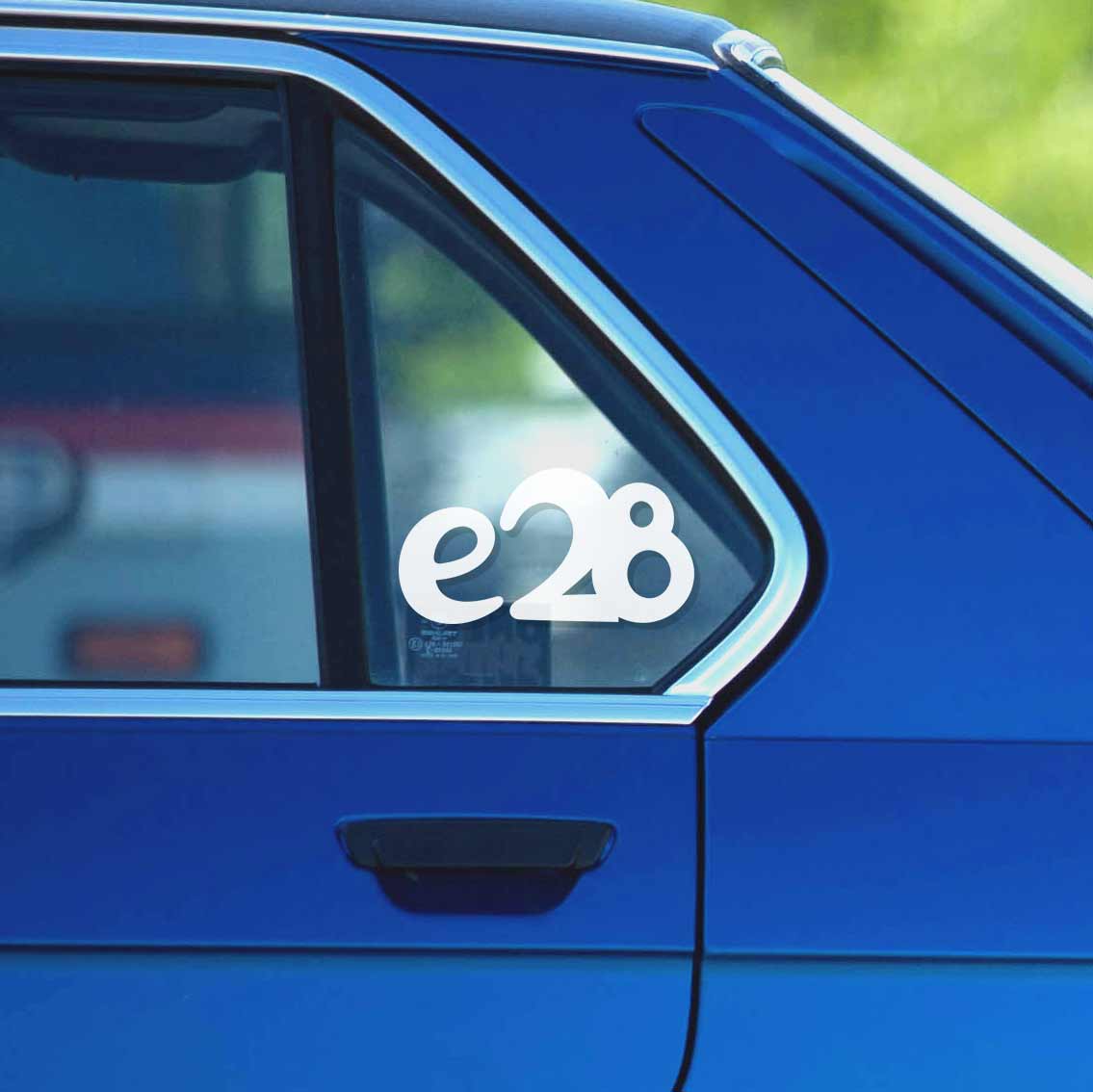 Sticker for BMW e28. Available in different colors. Contour cut from premium outdoor vinyls. Never fades out.