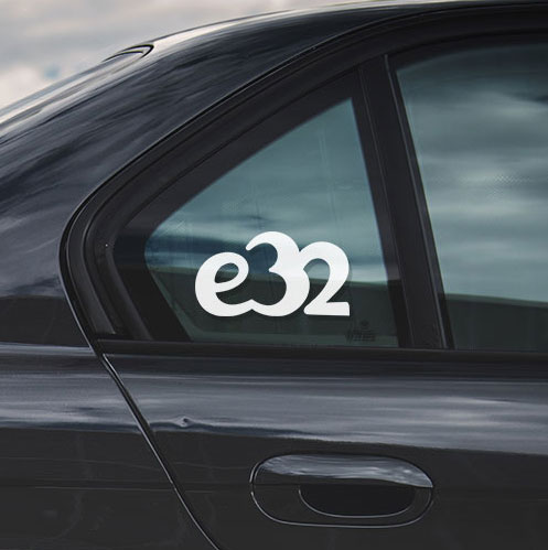 Sticker for BMW e32. Available in different colors. Contour cut from premium outdoor vinyls. Never fades out.