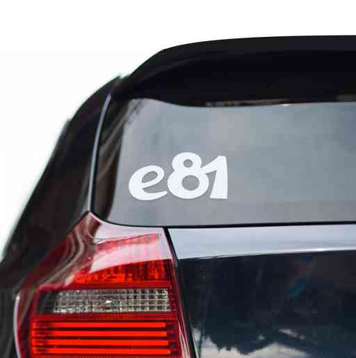 Sticker for BMW e81. Available in different colors. Contour cut from premium outdoor vinyls. Never fades out.