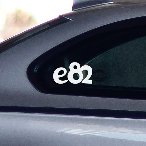 Sticker for BMW e82. Available in different colors. Contour cut from premium outdoor vinyls. Never fades out.