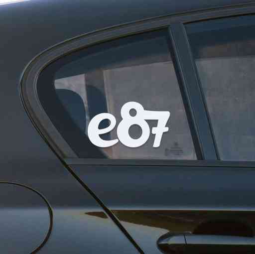 Sticker for BMW e87. Available in different colors. Contour cut from premium outdoor vinyls. Never fades out.