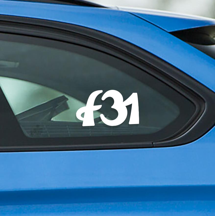 Sticker for BMW f31. Available in different colors. Contour cut from premium outdoor vinyls. Never fades out.