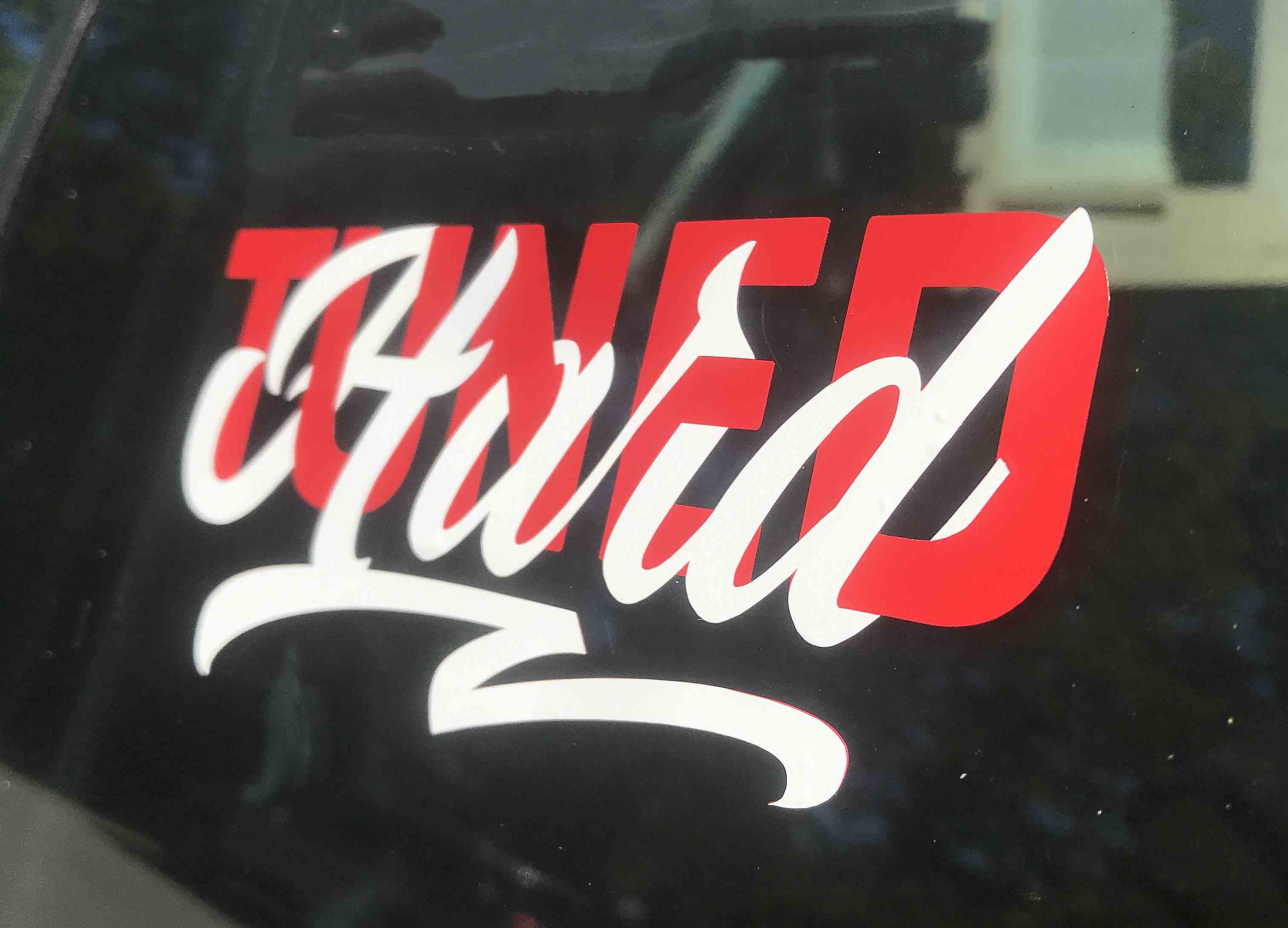 HARD Tuned vinyl sticker for lowered or modified cars