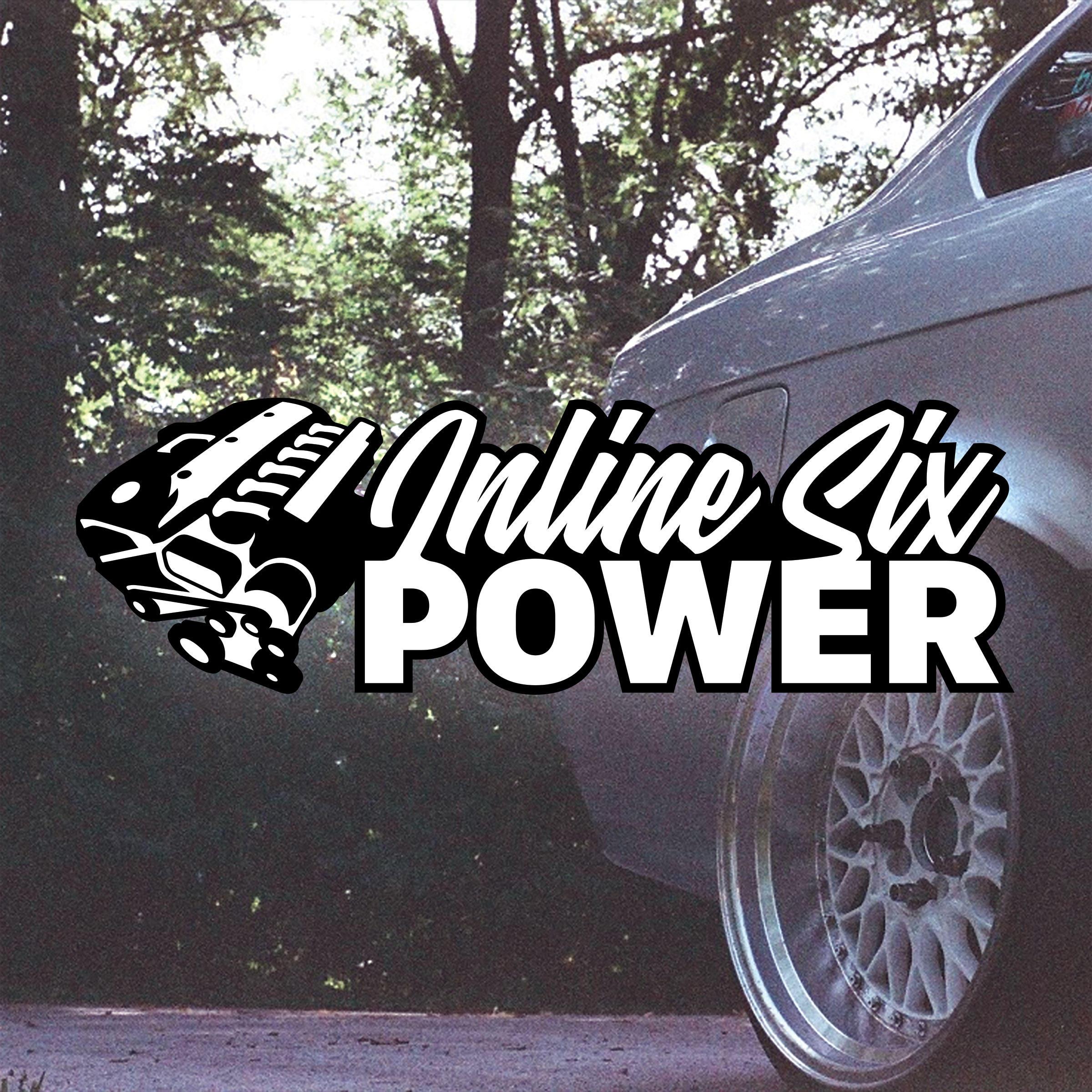 Inline six POWERED vector sticker