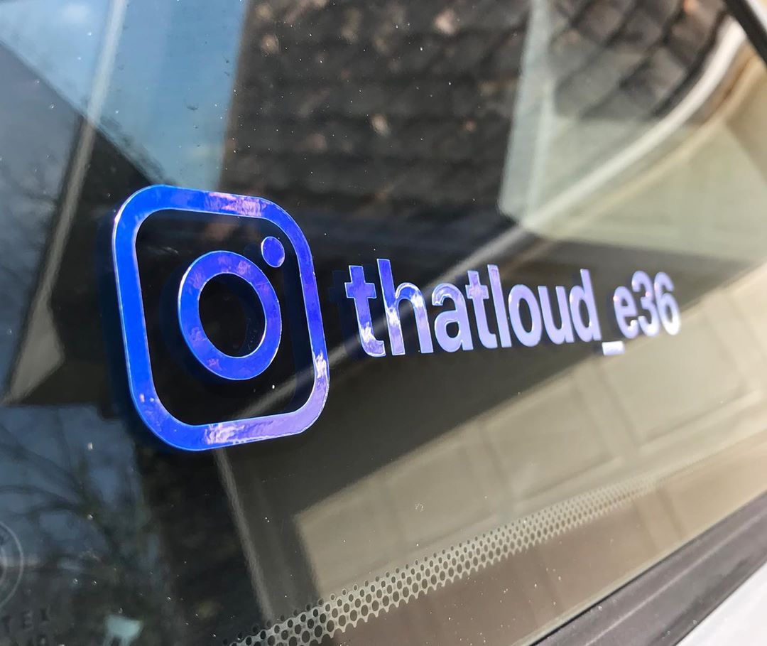 CUSTOM INSTAGRAM STICKER / DECAL • USERNAME