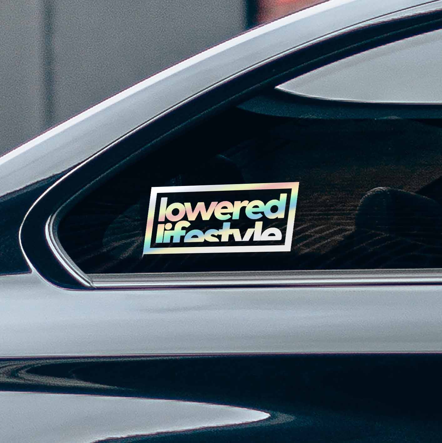 Lowered Lifestyle sticker for stanced or slammed vehicles. Will look great on any lowered car, truck or modified vehicle. Can be placed either on a window or on the vehicle body.