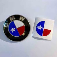 Texas Flag Sticker for the BMW Emblem